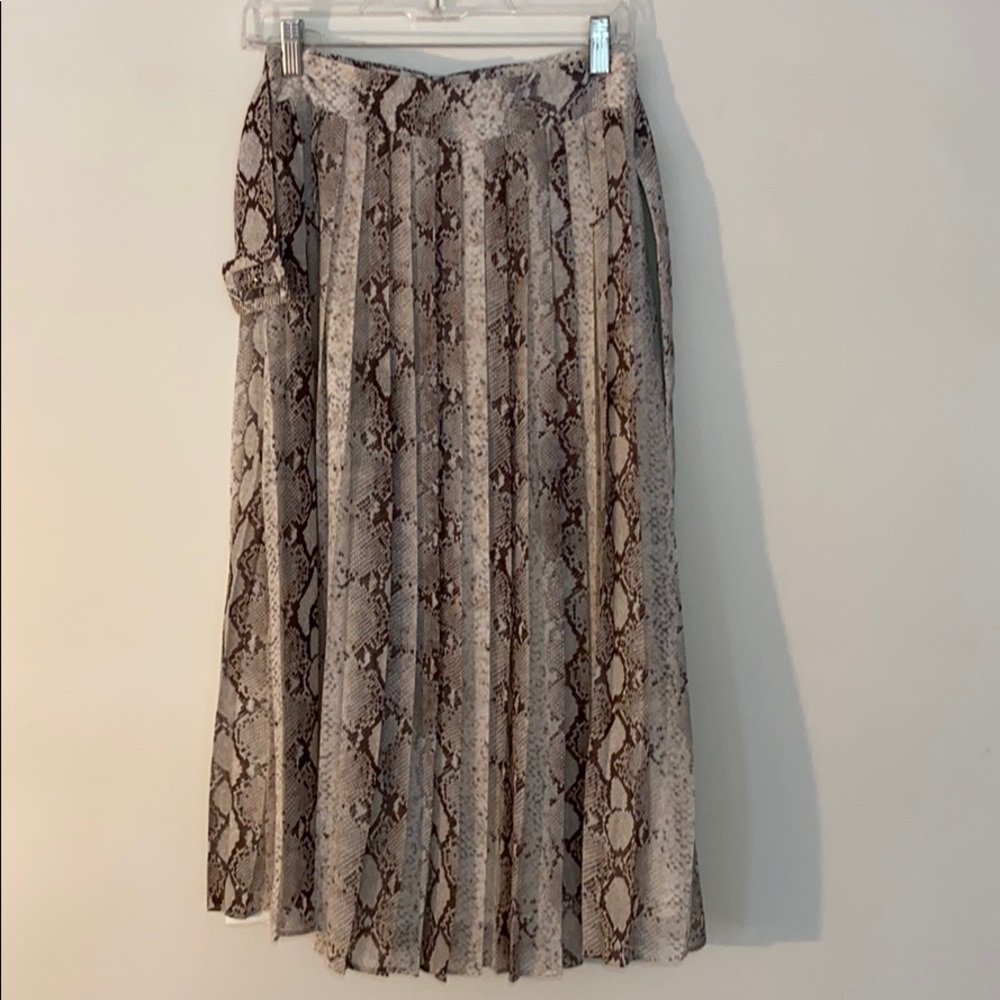 Lulus Midi Snakeskin Skirt w Removable Belt